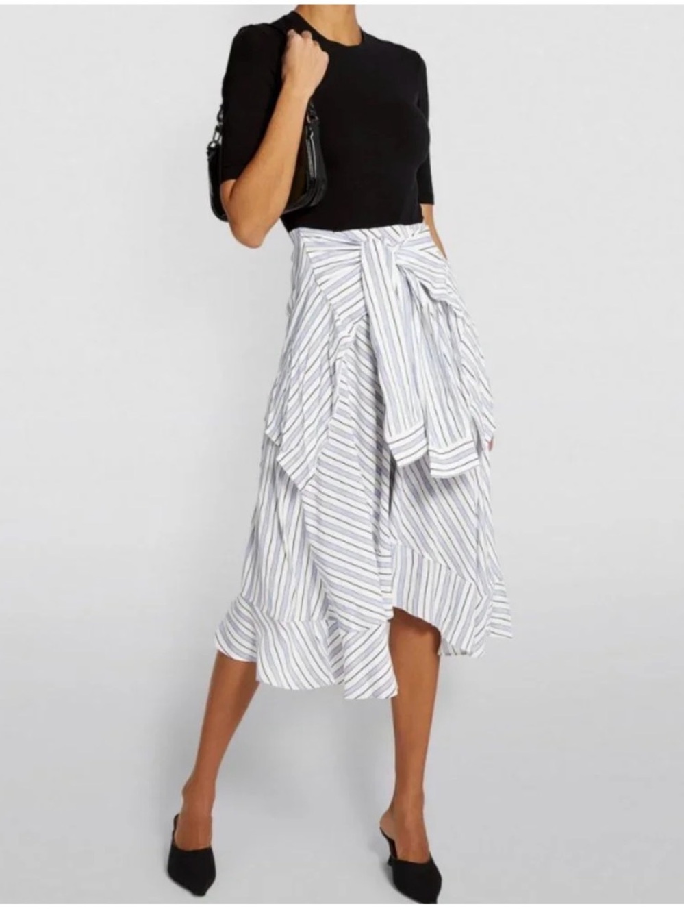 MAJE Trompe-L’Oeil Striped Dress
– Size 38 (S)